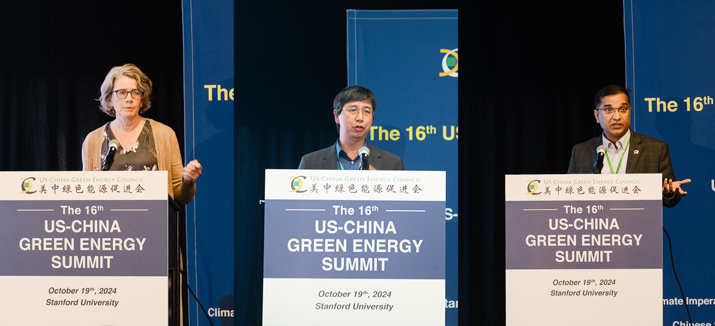 Patty Monahan(左)、洪天真(中)和Genesh Iyer(右)对话